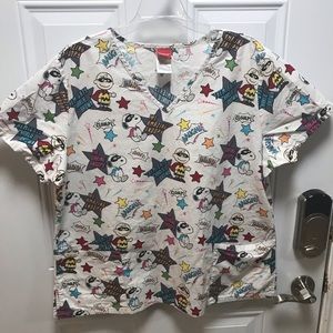 Peanut Scrub Top (Charlie Brown)